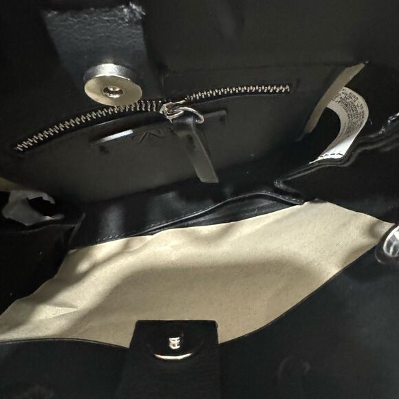 Zara Womens Crossbody Bag Black Mini Tote Minimalist bag Messenger handles bag - Picture 7 of 11